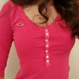 Hollister Pink Long Sleeve Top